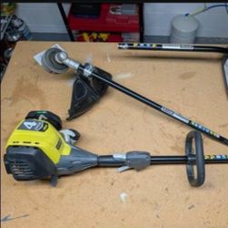 Ryobi 4-Cycle 30cc Attachment Capable Straight Shaft Gas Trimmer