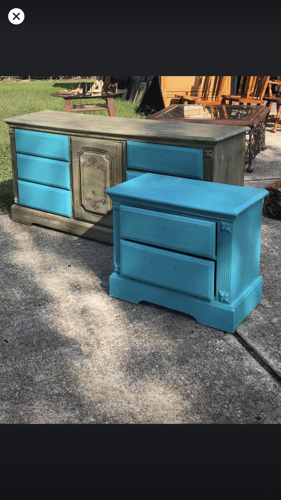 Matching project dresser and nightstand