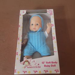 New  --  Twinkle Little Doll 12" Soft Body Baby Doll