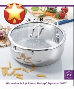 Princess House. Olla De 7 Qts Heritage Signature Nueva En Su Caja