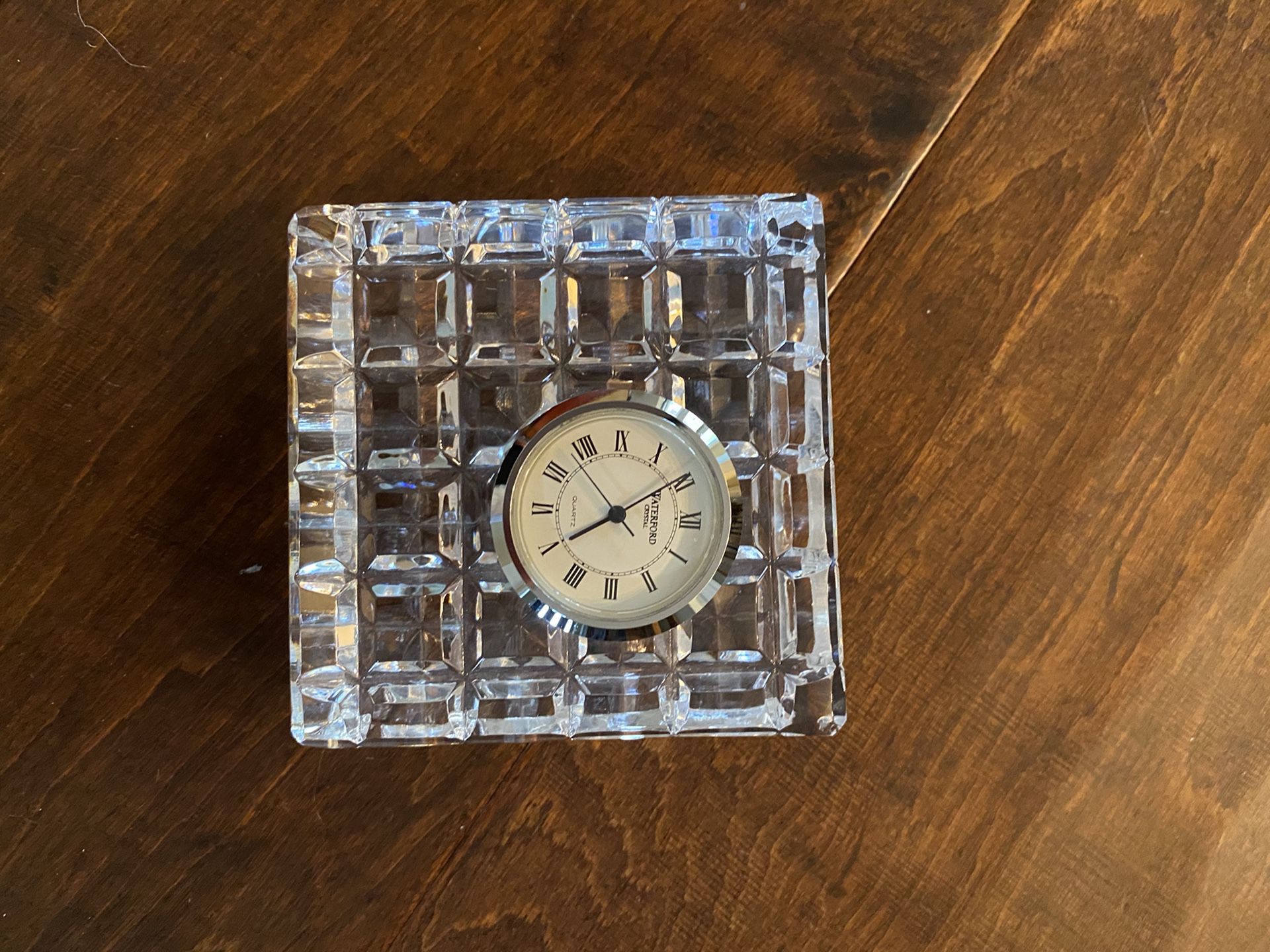 Waterford crystal clock 3”x3”