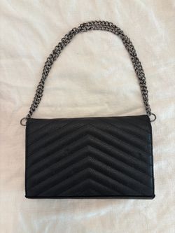 Black caviar Envelope Chain Shoulder Bag