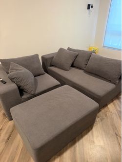 Grey sectional couches