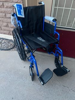 Wheelchair W/Footrests, New, 18” Seat, Storage, Etc
