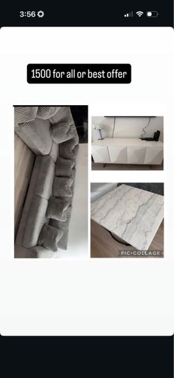 couch, coffee table and console table