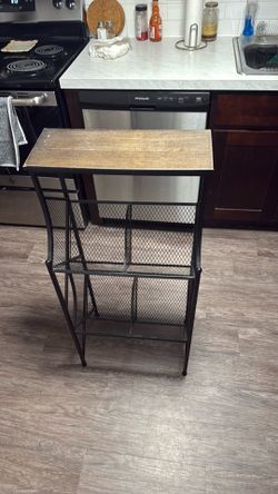 Book shelf metal and wood