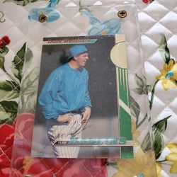 Miami Marlins Dave Weathers Topps Stadium Club Rookie Autograph Card W/COA 