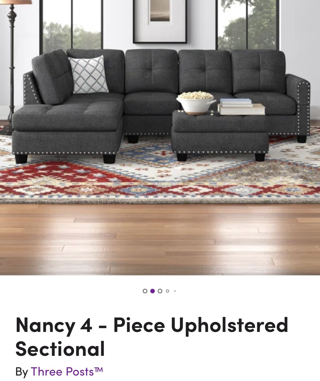 Semi Used Sectional W/ Ottoman