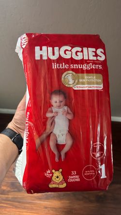3 33 count Huggies size 1