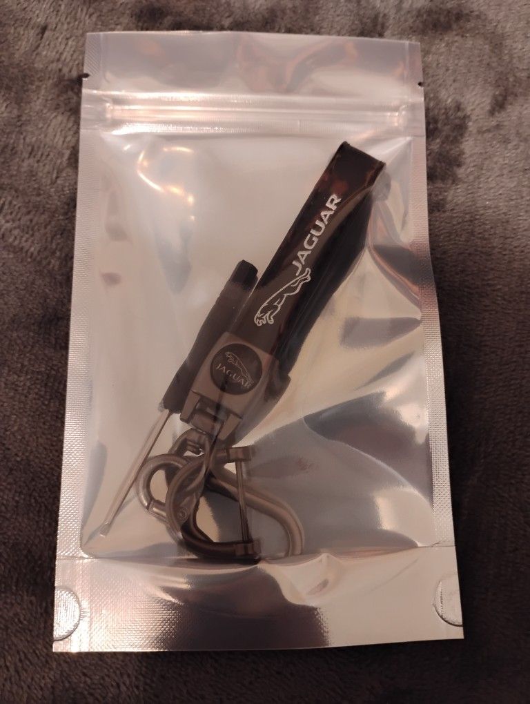 Black Jaguar Keychain NEW