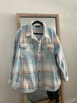 Pastel Plaid Fleece Jacket