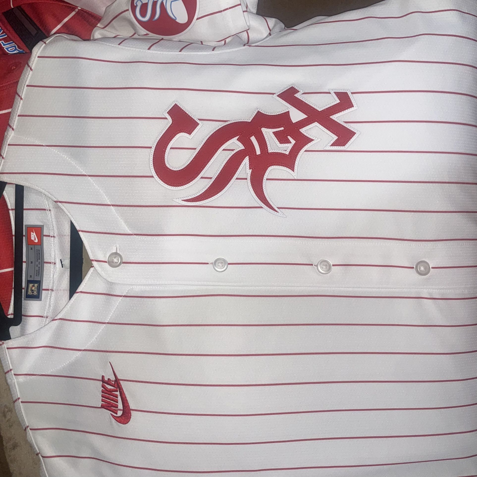 White Sox Pinstripe Nike Baseball Jersey