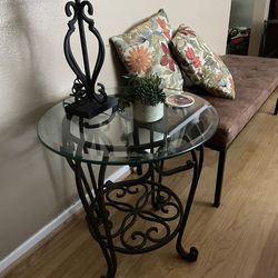 Glass Top Wrought Iron Table