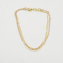 18k Gold Plated Multicolor bracelet set of 3pcs for Women