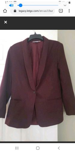 Burgundy wool blazer