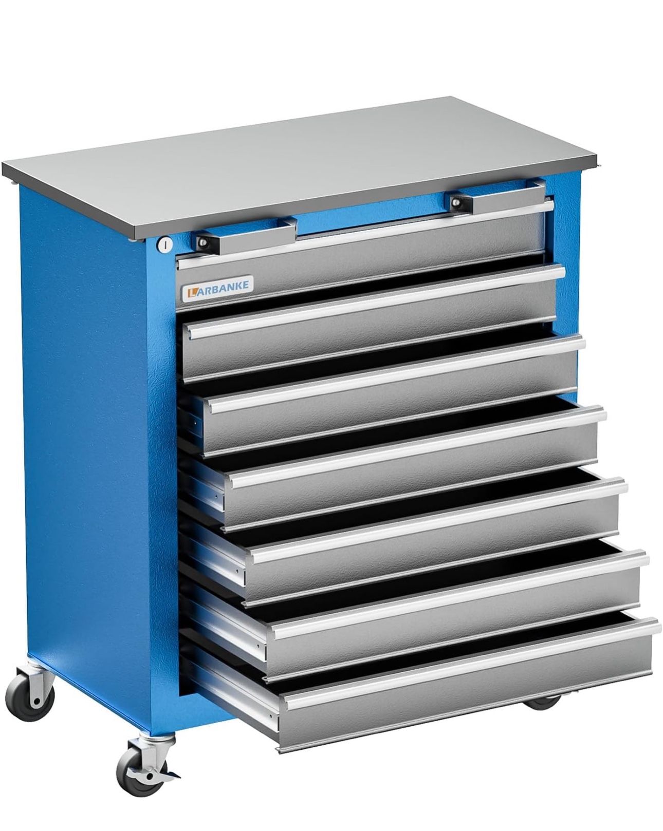 Tool Chest,7-Drawer Rolling Toolbox Chest,Rolling Tool Chest on Wheels with Keyed Locking System,and 4 Foot Pad,Tool Chet can be Combined Cabinet Set 