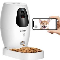 HONGSA Pet Automatic Feeder Dog Cat Food Dispenser Smart App WiFi Camera