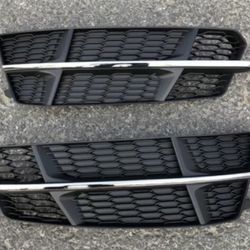 Fog Light Grilles for Audi A6 S-line Bumper 2016-2018