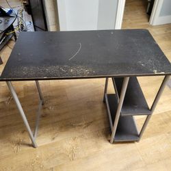 Desk With Side Shelves