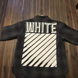 Off White Plaid Jacket