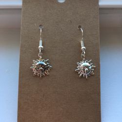 Sun Earrings Silver