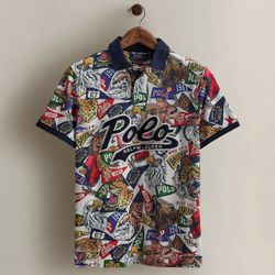 Polo Ralph Lauren Vintage 2019 Collage-Print Polo Shirt - Size  M