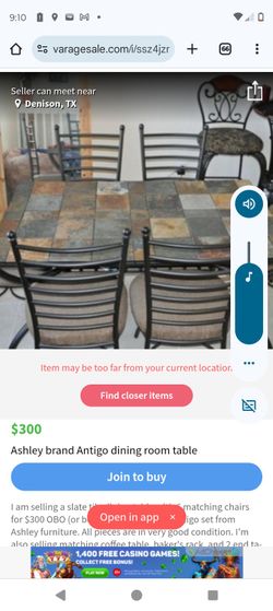 Slate Table No Chairs