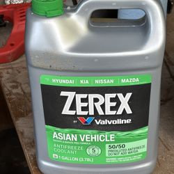 Zerex Asian Vehicle Green Antifreeze Coolant 50/50 Pre-Diluted 1 Gallon (BRAND NEW / NEVER USED)