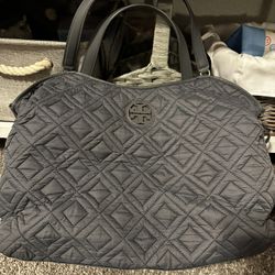 Tory Burch Gray Diaper Bag