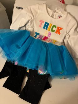 Girls Trick or Treat Halloween Outfit Set
