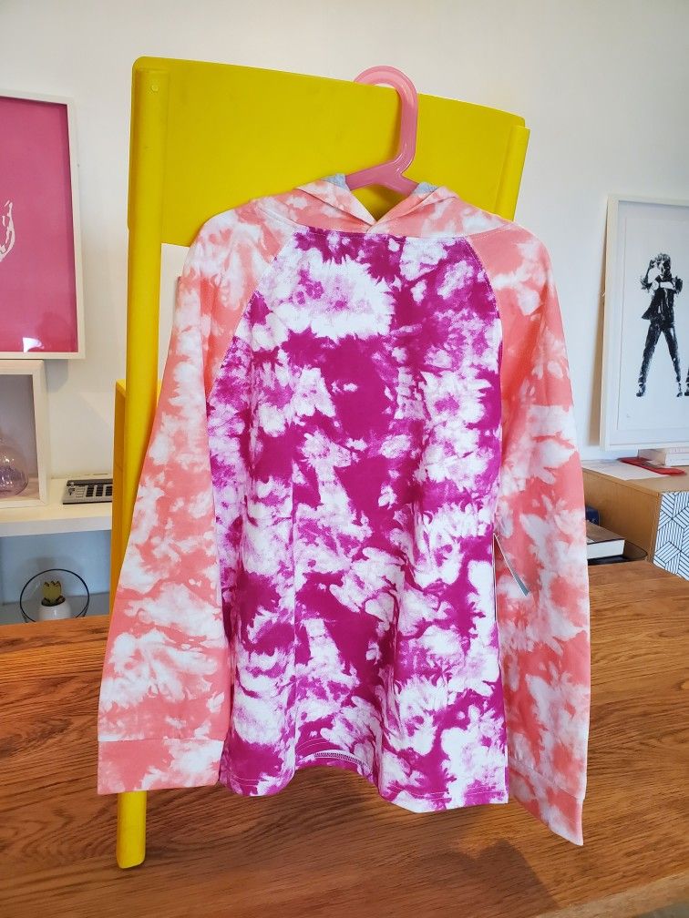 Tie-dye Hoodie Pastel Pink And Light Purple Raspberry