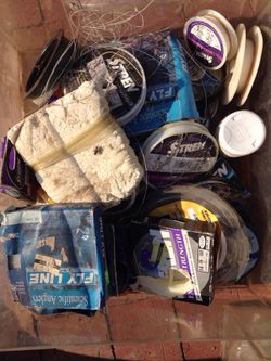 Fishing net, lines, reels and hooks