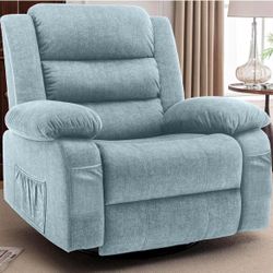New in box-Korser Recliner Chair, Rocking Chair with Massage and Heat, Wide Rocker Chair,360°Swivel Nursery Rocking Chairs, Oversized Recliner for Adu