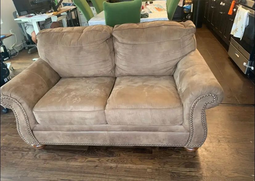 Brown Fabric Sofa