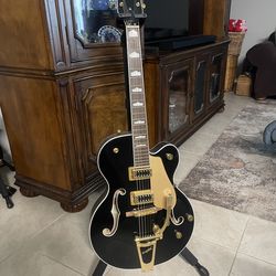 Gretsch/FSR G5427TG Black Pearl Metallic Electric Guitar Hollowbody w/Bigsby + Case