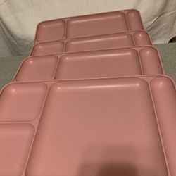 4 Tupperware Mauve Lunch Trays 