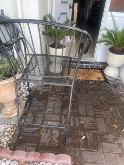 Iron patio bar stools