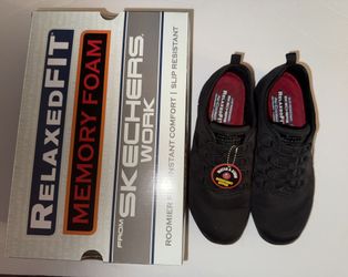 Skechers Slip Resistant Work Shoes Memory Foam Size 8