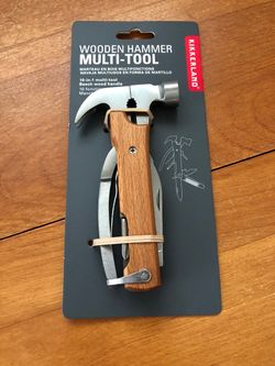 Kikkerland Wooden Hammer Multi-Tool Tool