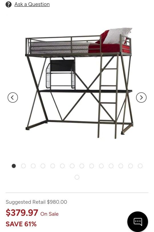 Twin Size Loft Bed With Desk
