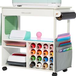 Craft Table And Organizer Cart - Like New 