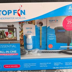 5 Gallon Glass tank with hood