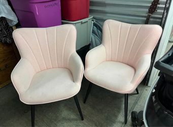 Pink accent Chairs