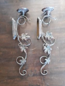 Metal candle sconces