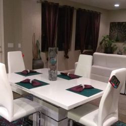 Beautiful White Dining Table By Wade Logan