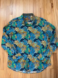 Robert Graham Floral Paisley Pattern Long Sleeve Shirt Mint Condition Size XL