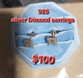925 silver diamond earrings