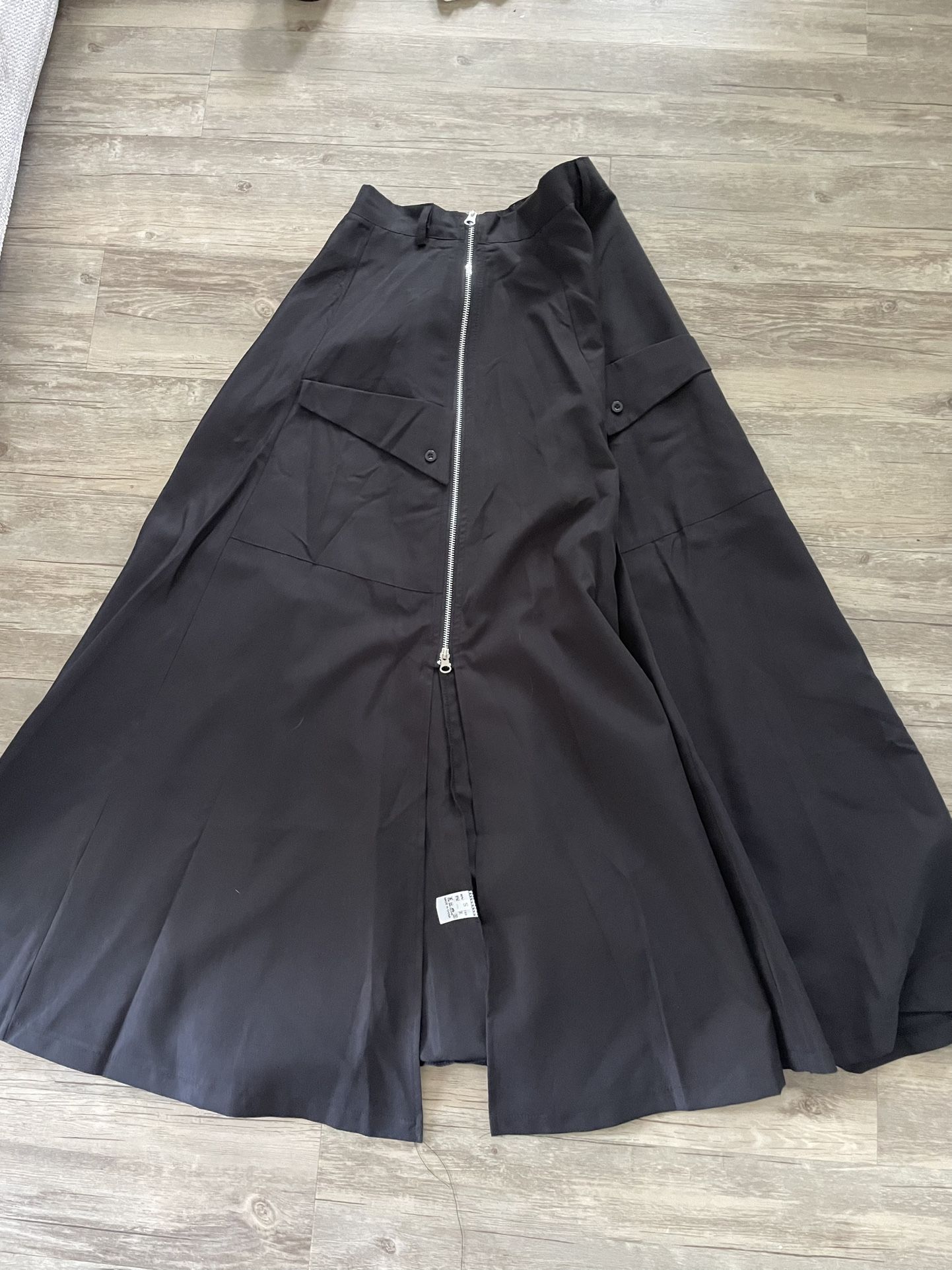 Black Mid-length High Waisted Skirt