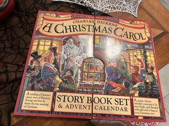 Vintage Charles Dickens A Christmas Carol Story Book Set & Advent Calendar