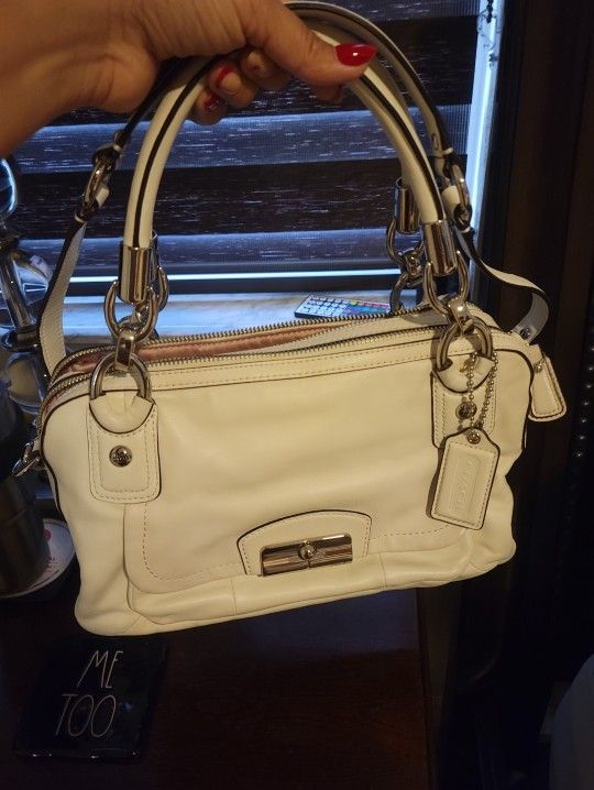Coach White Purse